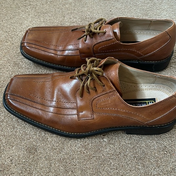 STACY ADAMS Corrado Leather Oxford Dress Shoes Cognac Brown 23274-03 Size 10M main image 10